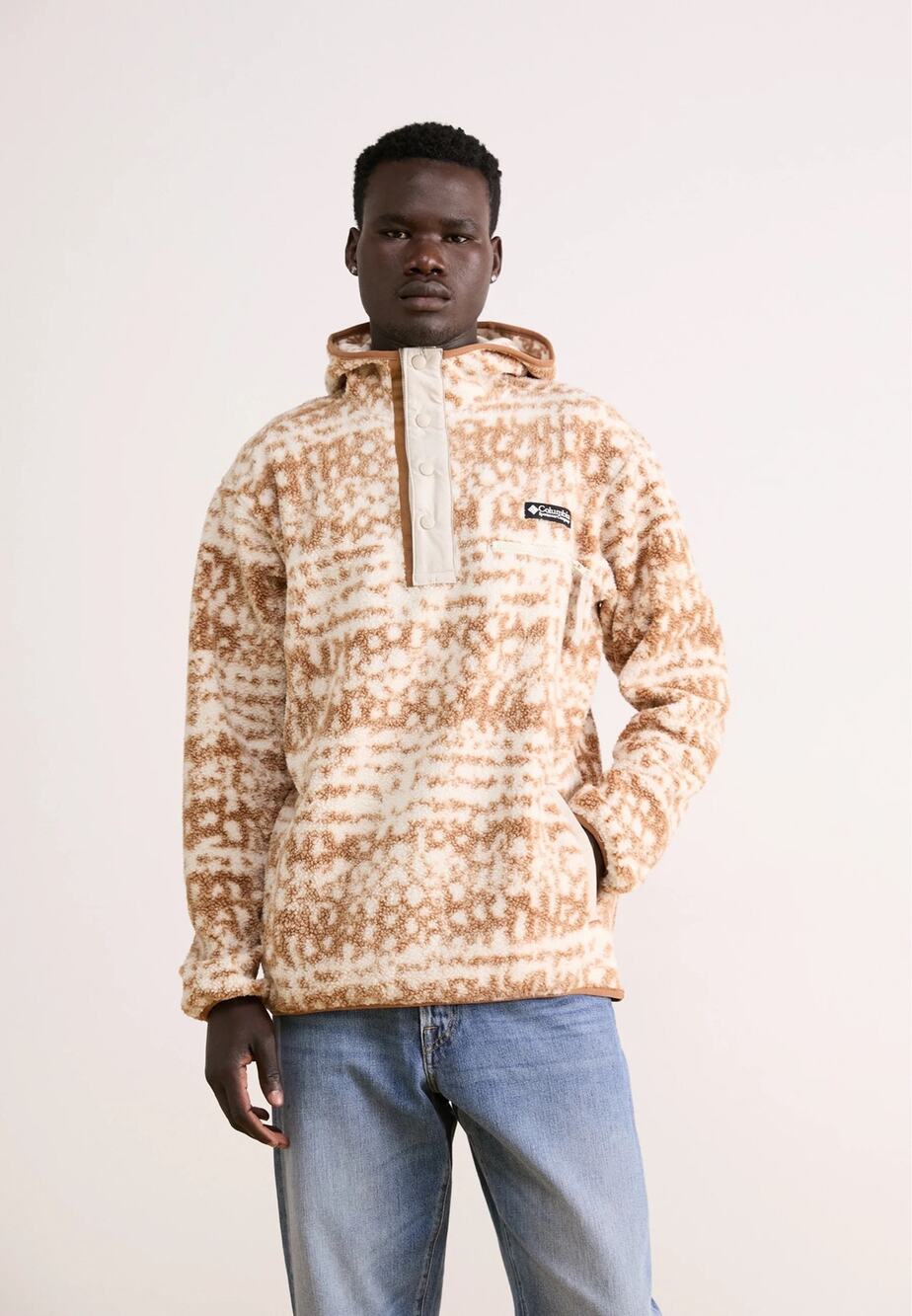 Columbia Helvetia II Printed Hoodie In Brown, Size Small